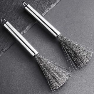 Chổi Cọ Xoong Cọ Nồi Chảo Inox 304 Đánh Bay Vết Bẩn - Rửa Chén Bát Đa Năng Có Tay Cầm Cao Cấp