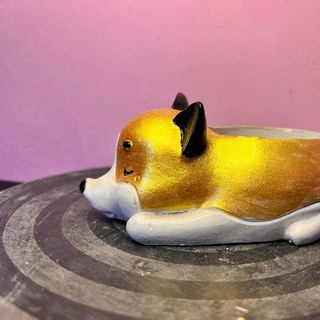Chậu xi măng mini trồng sen đá hình chú chó