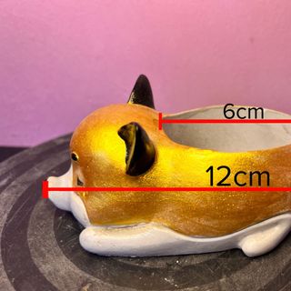 Chậu xi măng mini trồng sen đá hình chú chó