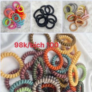 Cột tóc ống lò xo ,hình các kiểu giá số lượng ghi trên sản phẩm