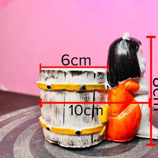 Chậu xi măng mini trồng sen đá cô gái, chậu trồng hoa