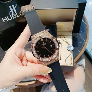 SALE NHANH ĐỒNG HỒ NAM NỮ CAO CẤP HUB MÁY PIN NHẬT DÂY CAO SU VIỀN VUÔNG