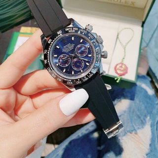 HOT SALE ĐỒNG HỒ NAM CAO CẤP RÔ LE MÁY CƠ DÂY CAO SU