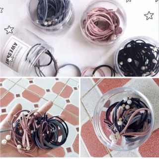Hộp buộc tóc 12 Sợi / set 12 dây buộc tóc mềm hàn quốc kèm hộp đựng ( loại đẹp)