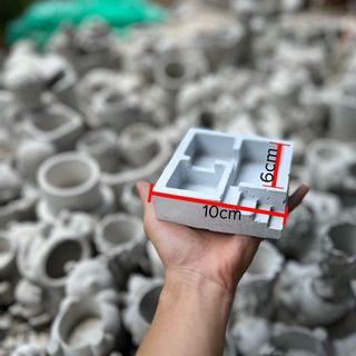 Chậu xi măng mini trồng sen đá bậc thang, chậu trồng xương rồng