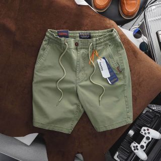 Quần short kaki nam lưng thun dây rút cao cấp