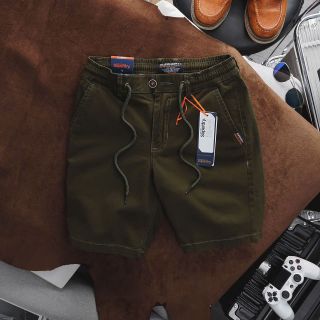 Quần short kaki nam lưng thun dây rút cao cấp