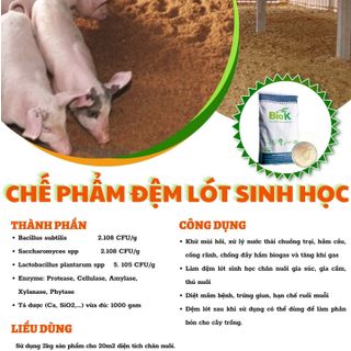 Chế phẩm đệm lót sinh học Biok giá sỉ