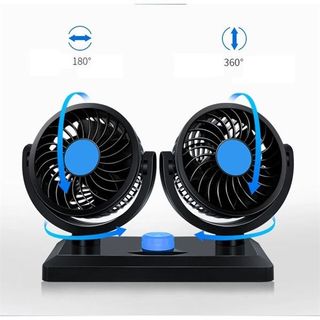 Quạt Ô Tô Đôi Xoay 360 Độ
