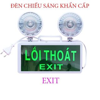 Đèn chiếu sáng sự cố kết hợp đèn exit thoát hiểm 2 mặt chỉ hướng