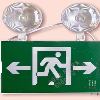 Đèn chiếu sáng sự cố kết hợp đèn exit thoát hiểm 2 mặt chỉ hướng