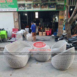 Sofa trứng giá rẻ ghế mây tròn ghế nhựa giả mây sân vườn giá rẻ