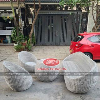 Sofa trứng giá rẻ ghế mây tròn ghế nhựa giả mây sân vườn giá rẻ