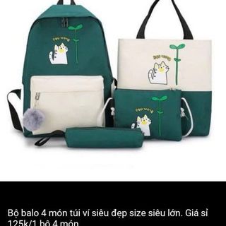 Set 4 mon balo bộ 4 món balo 125k