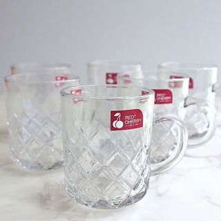 Set 6 Cốc Quai Thủy Tinh 230ml (Thùng 12 Bộ)