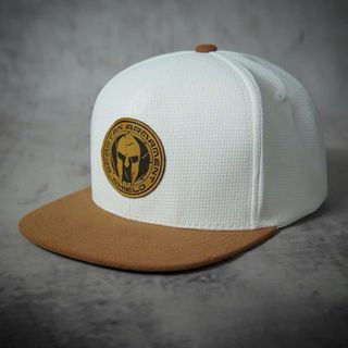 Mũ Lưỡi Trai Spartan Trắng Nâu Snapback Chất Cotton