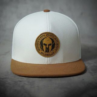 Mũ Lưỡi Trai Spartan Trắng Nâu Snapback Chất Cotton