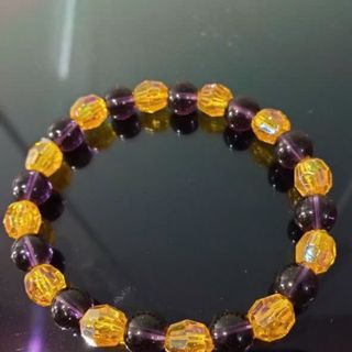 Vòng tay cam mix tím vòng chuỗi đeo tay phong thủy