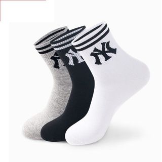 Bộ 10 đôi tất NY cổ cao thời trang phong cách Hàn