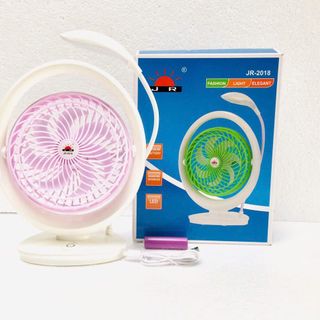 QUẠT SẠC ĐỂ BÀN CÓ ĐÈN JR 2018