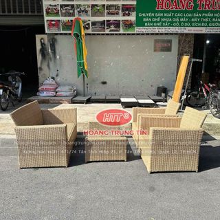 Sofa mây nhựa giá rẻ sofa thanh lý ngoài trời giá rẻ
