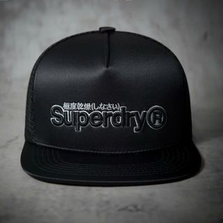 Mũ Lưỡi Trai Superdry Đen Lưới Snapback Chất dù