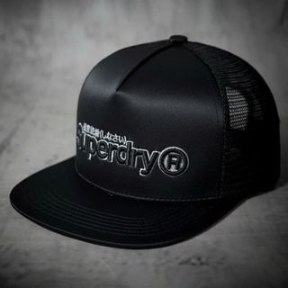 Mũ Lưỡi Trai Superdry Đen Lưới Snapback Chất dù
