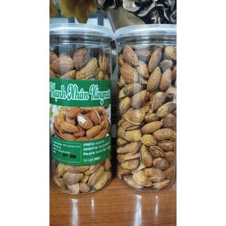 Hạnh Nhân Rang Bơ Nứt Vỏ Hộp 500g Hạt To Đều Size, Hương Vị Thơm Ngon