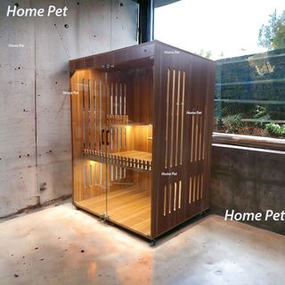 Chuồng Mèo Hai Tầng, Nhà Cho Thú Cưng Gỗ MDF Chống Ẩm Kích Thước 160cm