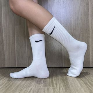 Bộ 10 đôi tất thể thao màu trắng thời trang phong cách Hàn Quốc - Cổ ngắn