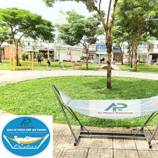 Bộ võng xếp khung vuông sơn tĩnh điện kèm mặt lưới cao cấp cỡ đại