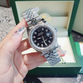 ĐỒNG HỒ NAM NỮ CAO CẤP RÔ LE DÂY THÉP MẶT KÍNH SAPHIRE VIỀN ĐÁ 3