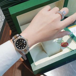 ĐỒNG HỒ NAM NỮ CAO CẤP RÔ LE DÂY THÉP MẶT KÍNH SAPHIRE VIỀN ĐÁ 3
