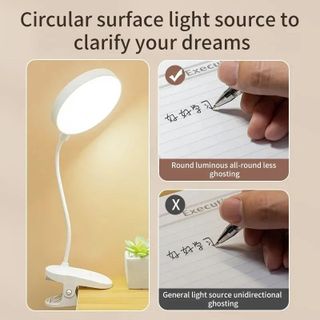 ĐÈN HỌC KẸP BÀN TRÒN LED XOAY 360