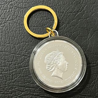 MÓC KHÓA XU TỨ LINH MẠ BẠC