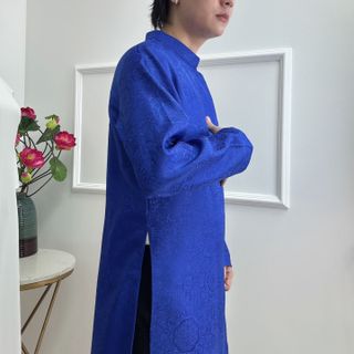 Sỉ áo dài gấm Nam - sẵn kho đủ size S-5XL