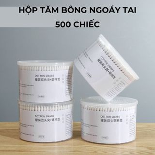 Hộp 500 Cây Tăm Bông Ráy Tai Cotton Swabs 115g