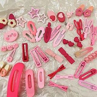 SET KẸP TÓC 19 CHI TIẾT HEO HỒNG