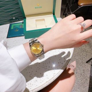 ĐỒNG HỒ NAM NỮ CAO CẤP RÔ LE MÁY CƠ MẶT SAPHIRE VIỀN NIỀNG KHÍA