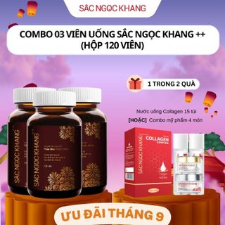 COMBO 03 Viên Uống Sắc Ngọc Khang ++ [Hộp 120 Viên] TẶNG 1 trong 2 COMBO tặng kèm giá sỉ