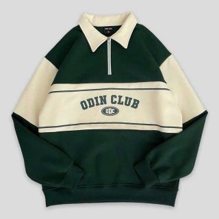 Áo khoác nỉ cổ trụ ODIN CLUB dây kéo ngực, chata nủ dày dặn bo chun. Giá sỉ - giá bán buôn