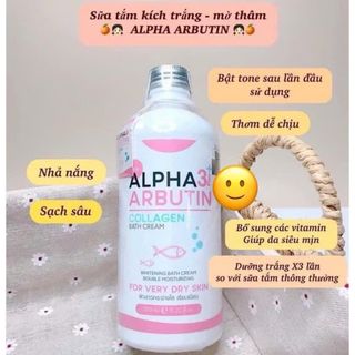 Sữa Tắm Dưỡng Da Trắng Mịn Tự Nhiên - Alpha Arbutin 3 Plus 350ml giá sỉ