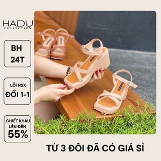 Giày sandal xuồng 7P quai chéo che khuyết điểm đế cao su Hadu MX14 giá sỉ