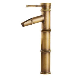 Vòi lavabo thân trúc màu đồng cổ chức năng nóng lạnh mã V30DT