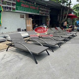 Ghế hồ bơi giường tắm nắng nhựa giả mây ghế bãi biển giá rẻ