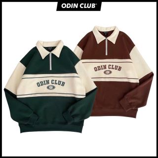 Áo khoác nỉ cổ trụ ODIN CLUB dây kéo ngực, chata nủ dày dặn bo chun. Giá sỉ - giá bán buôn giá sỉ