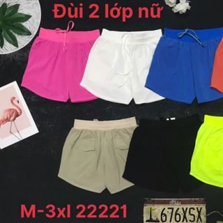 Quần đùi 2 lớp nữ Size: M.L.XL.XXL.3XL Ri: 22221 Tách nửa ri được