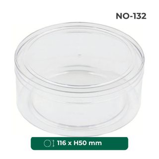 Combo 50 Hộp Nhựa Tròn Chất Liệu Mica Cứng - Đầy Đủ Kích Thước