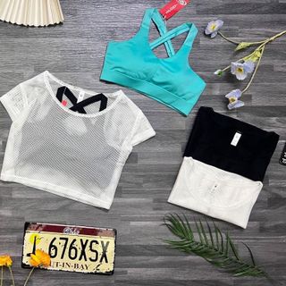 Tank lưới croptop Chất liệu: lưới Size: M.L - 22 Có tách ri