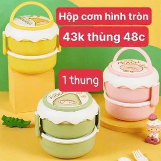 Hộp Cơm Hoa Quả Tròn 2 Tầng giá sỉ